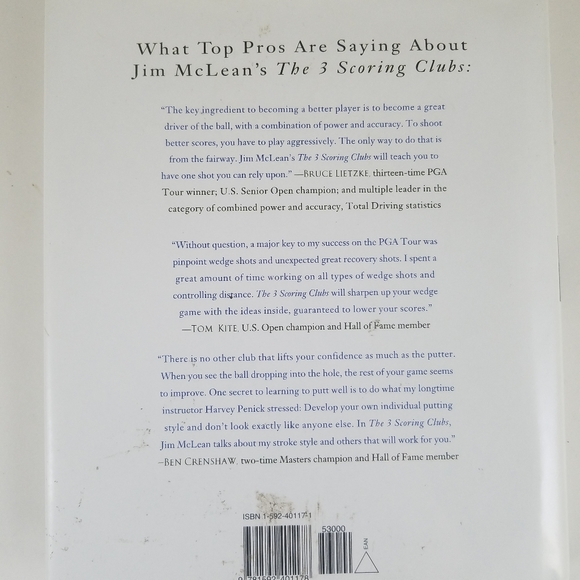 The 3 Scoring Clubs Golf Book Jim McLean Raise Level Driving Pitching Putting - Picture 2 of 7